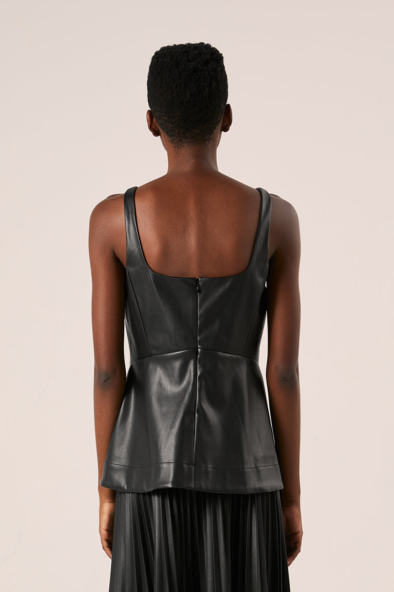 Faux leather bustier top-Black PROENZA SCHOULER WHITE LABEL