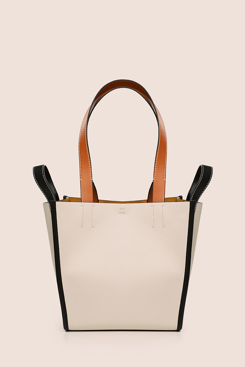 Large mercer leather tote-Off White/Black/Brown PROENZA SCHOULER WHITE LABEL