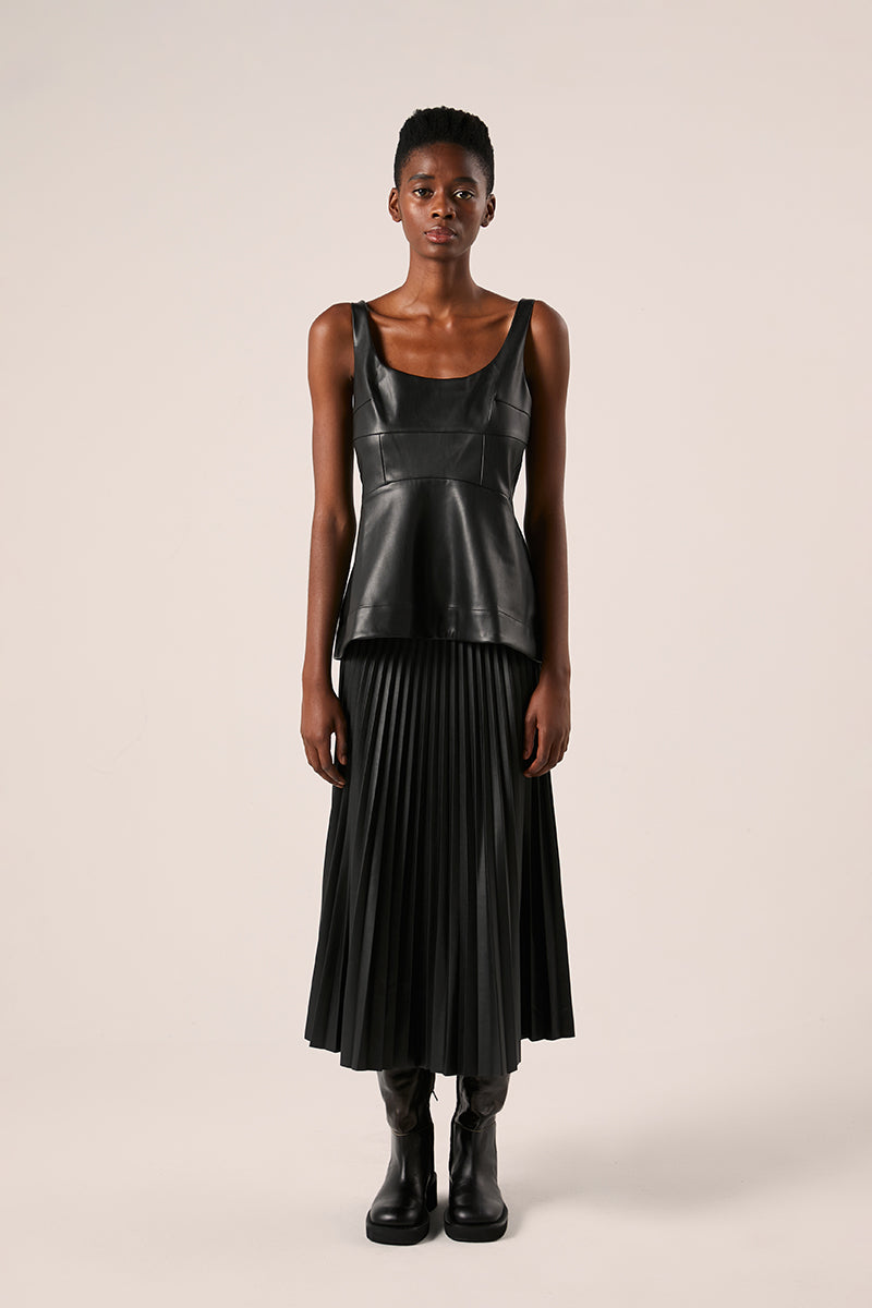 Faux leather bustier top-Black PROENZA SCHOULER WHITE LABEL