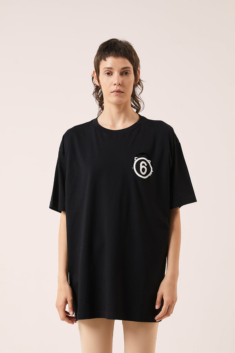Graphic print T-shirt-Black MM6 MAISON MARGIELA