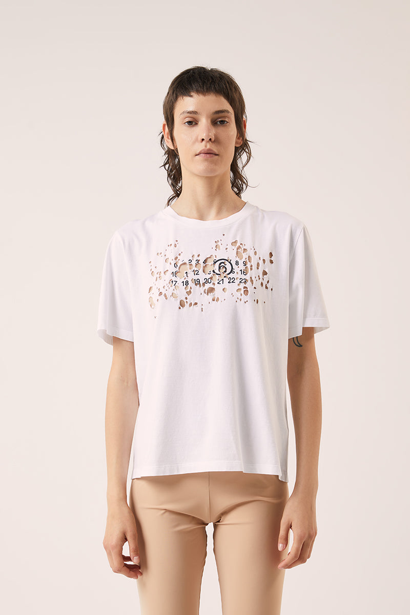 Graphic print T-shirt-White MM6 MAISON MARGIELA