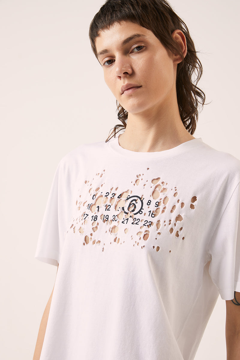 Graphic print T-shirt-White MM6 MAISON MARGIELA