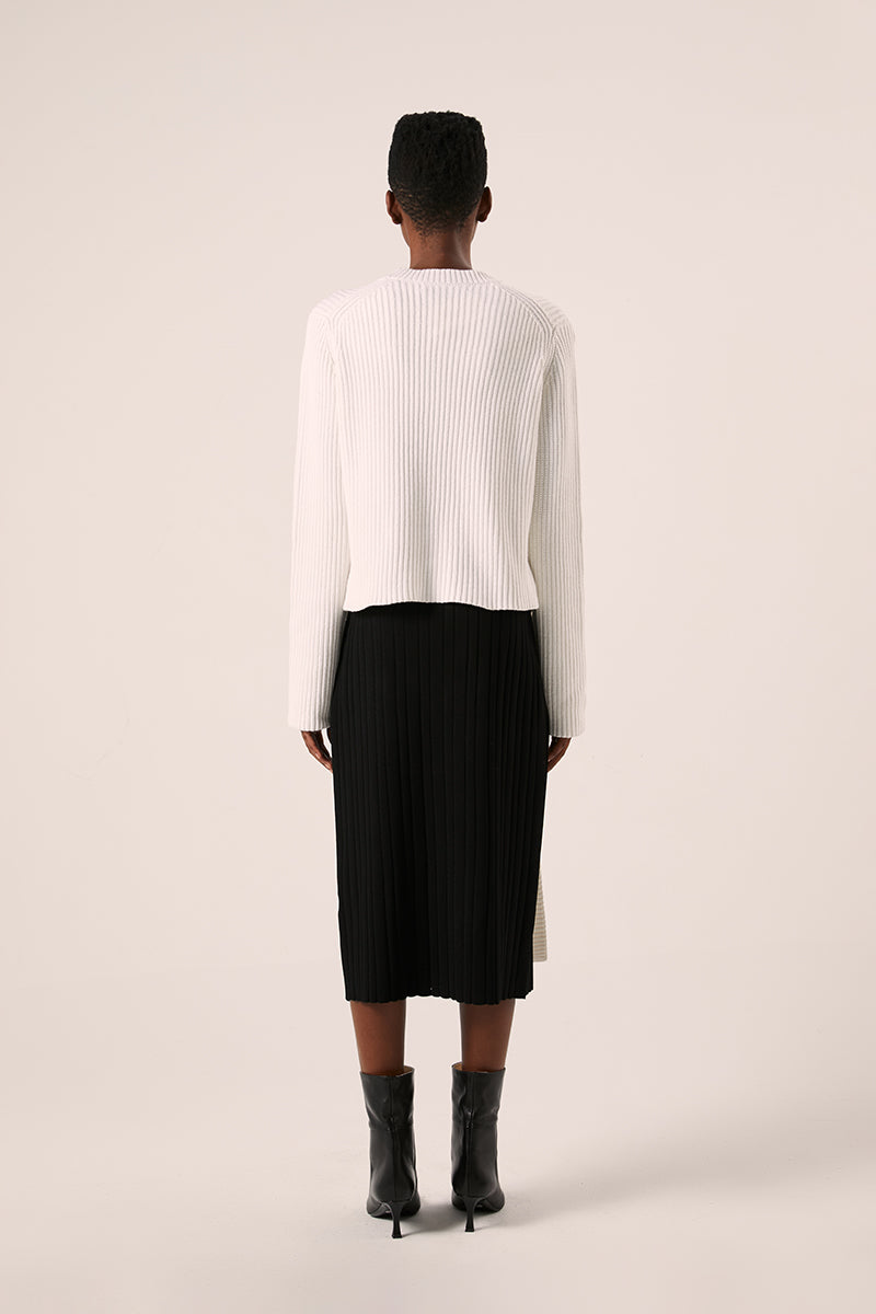 Ribbed wrap sweater-Off White PROENZA SCHOULER WHITE LABEL