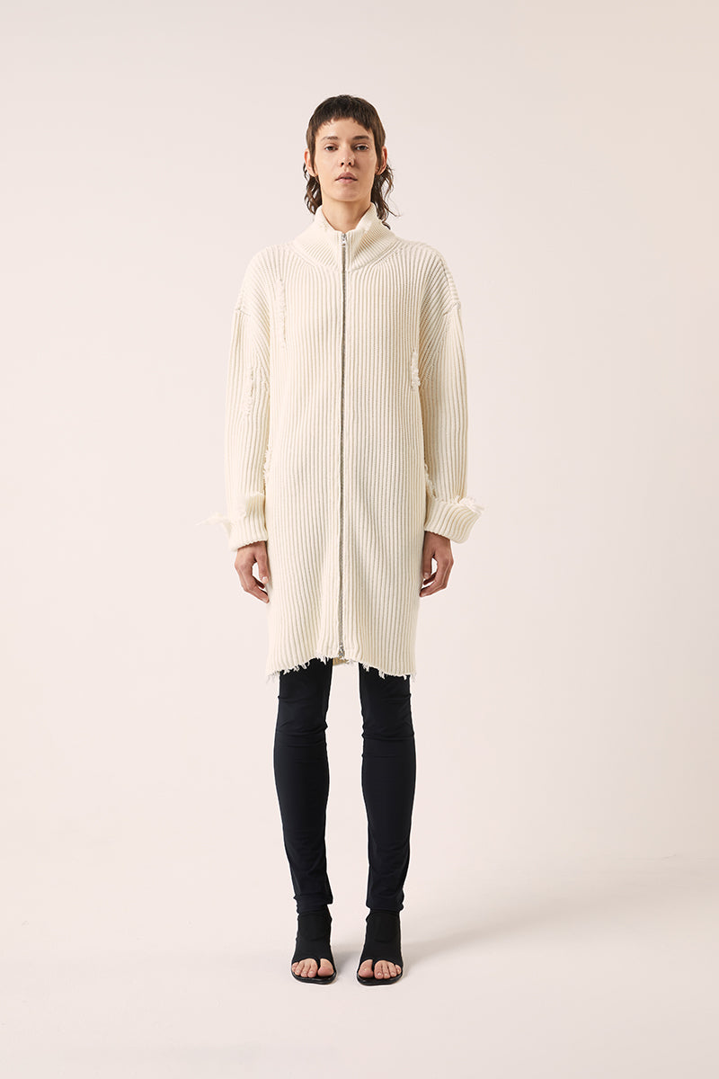 Oversized cardigan-Cream White MM6 MAISON MARGIELA