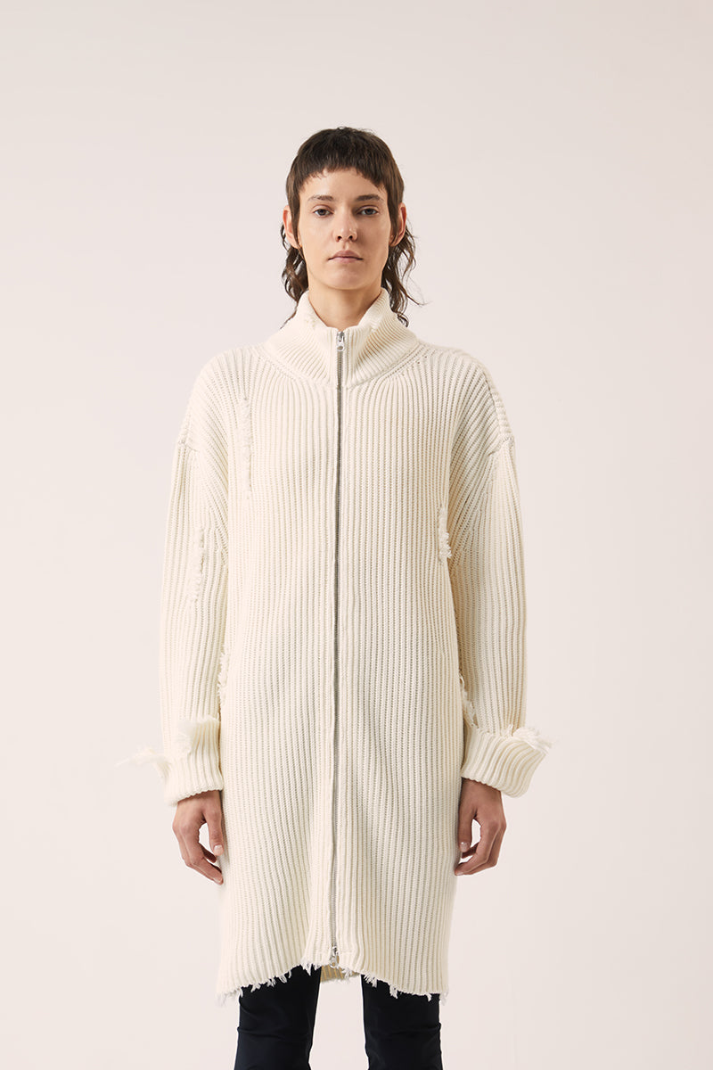 Oversized cardigan-Cream White MM6 MAISON MARGIELA