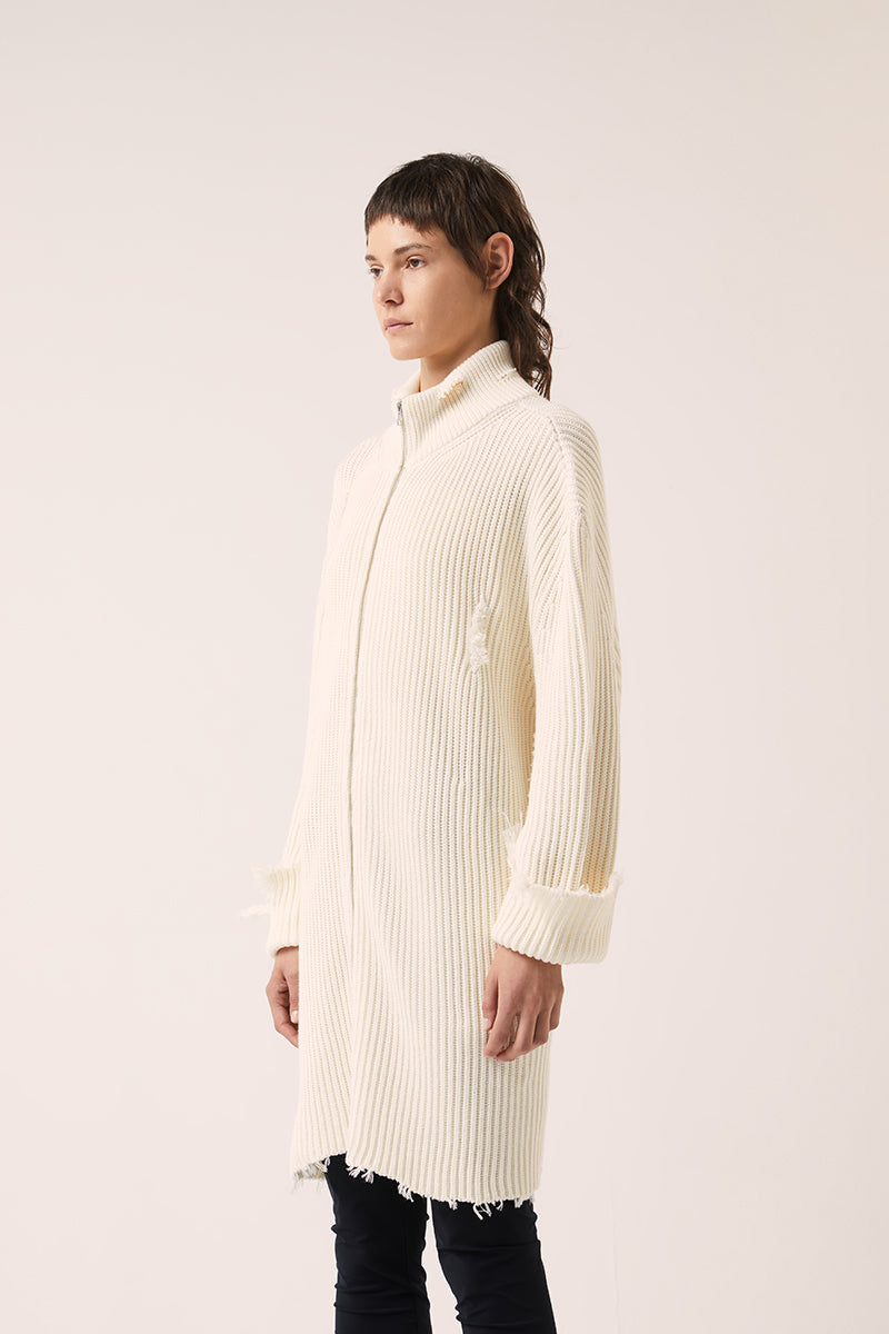 Oversized cardigan-Cream White MM6 MAISON MARGIELA