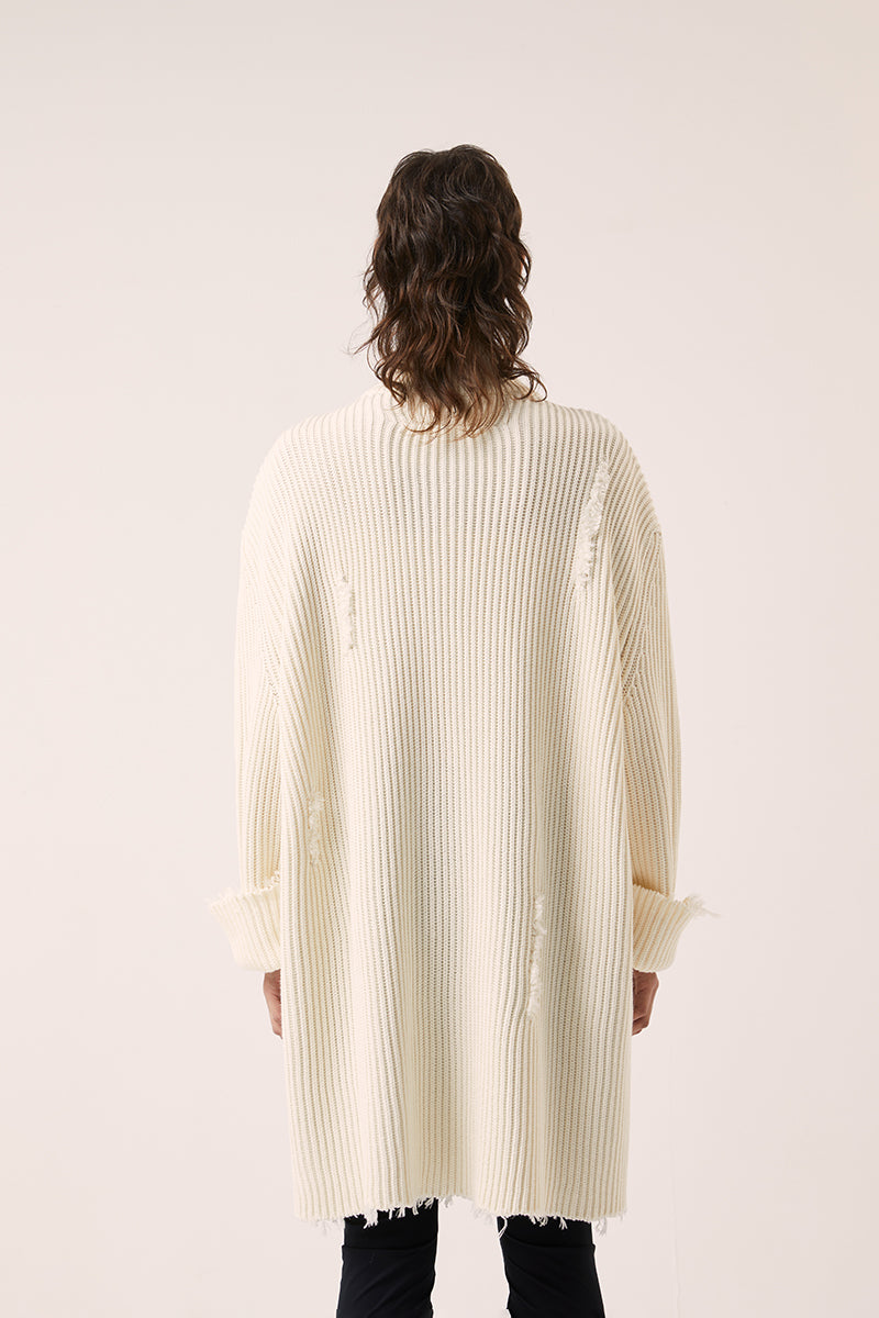Oversized cardigan-Cream White MM6 MAISON MARGIELA