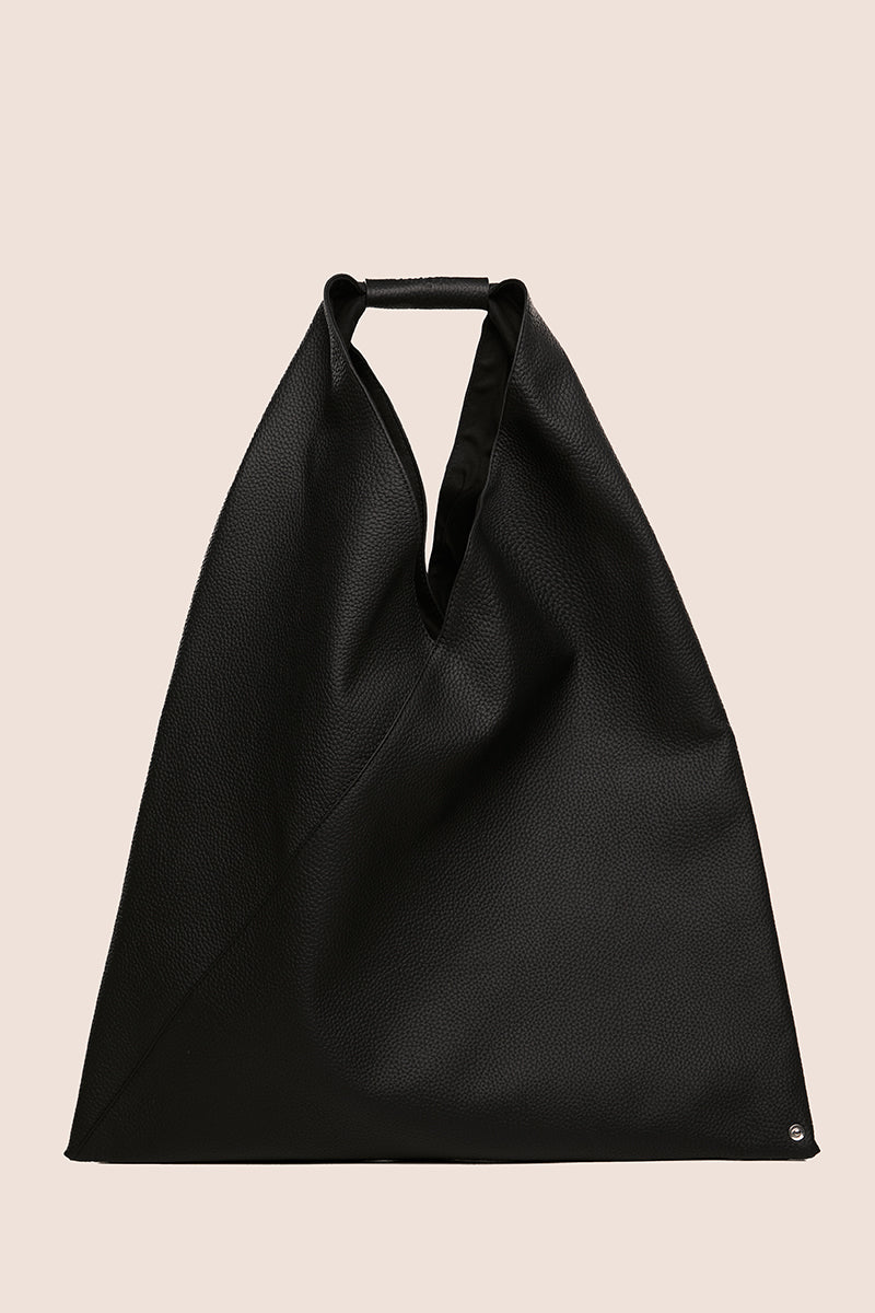 Japanese grainy leather bag-Black MM6 MAISON MARGIELA
