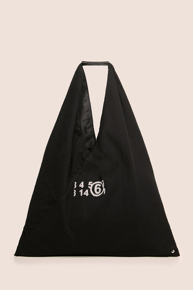 Japanese logo print tote bag-Black MM6 MAISON MARGIELA