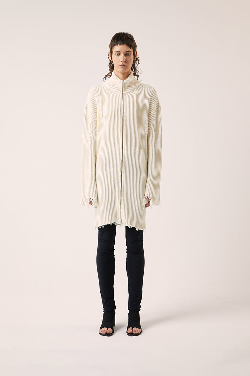 Oversized cardigan-Cream White MM6 MAISON MARGIELA