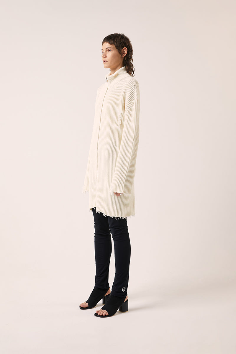 Oversized cardigan-Cream White MM6 MAISON MARGIELA
