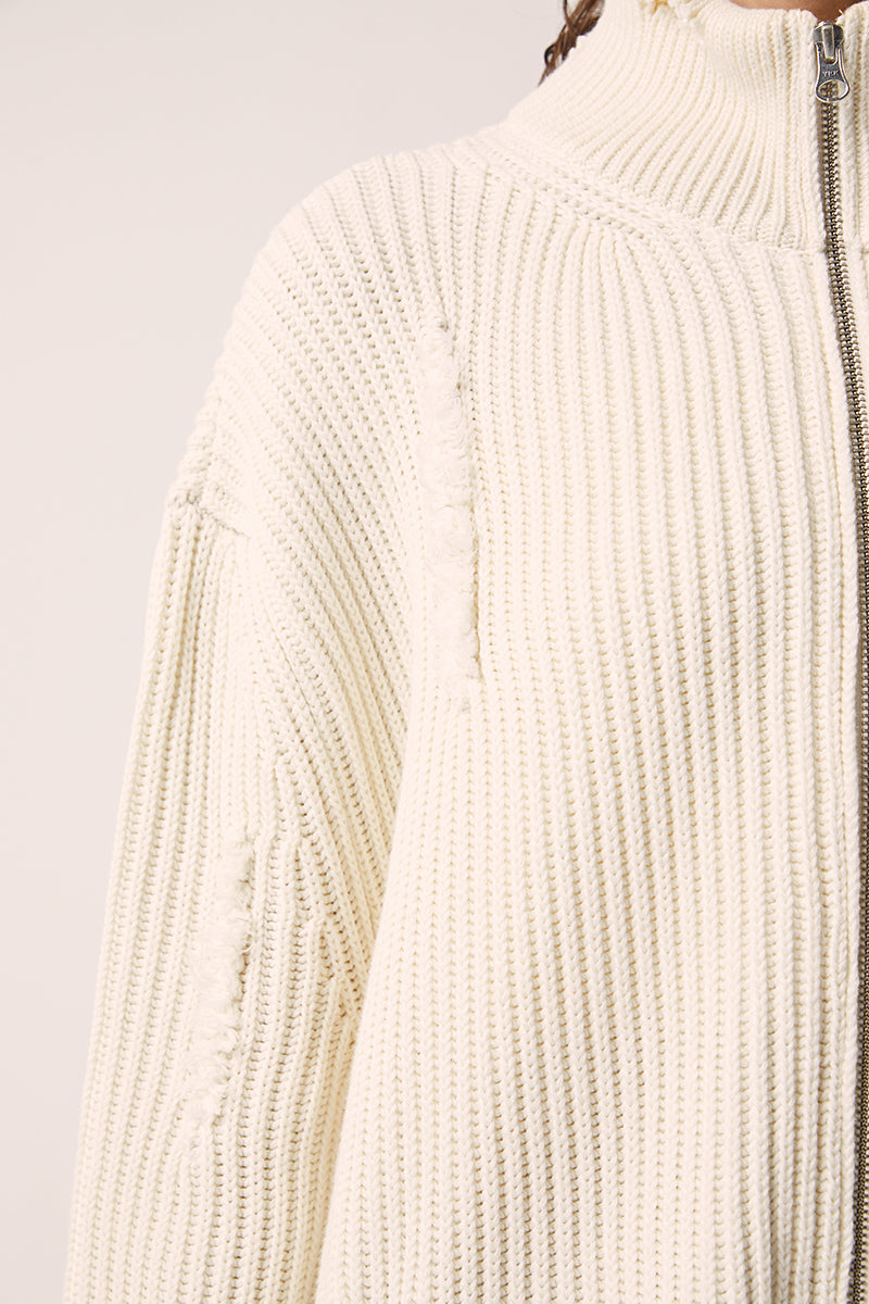Oversized cardigan-Cream White MM6 MAISON MARGIELA