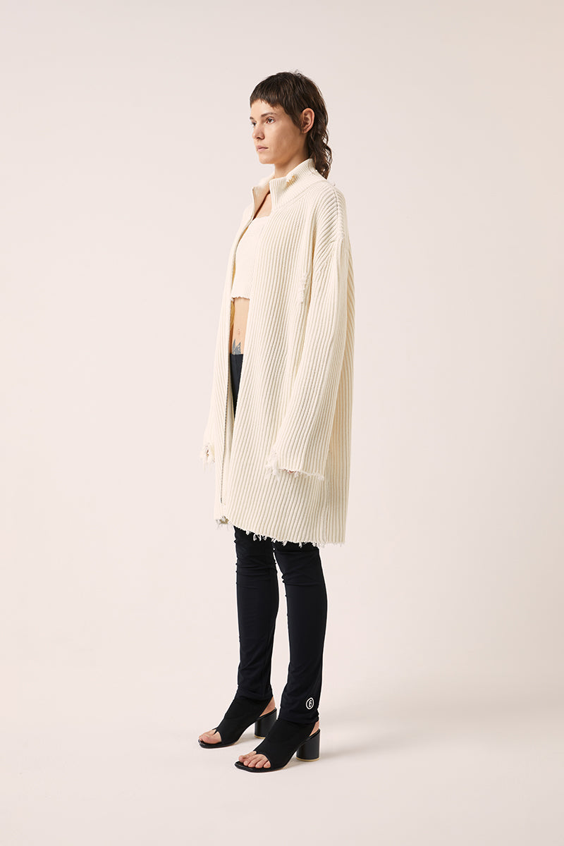 Oversized cardigan-Cream White MM6 MAISON MARGIELA