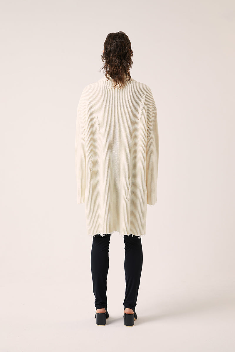 Oversized cardigan-Cream White MM6 MAISON MARGIELA