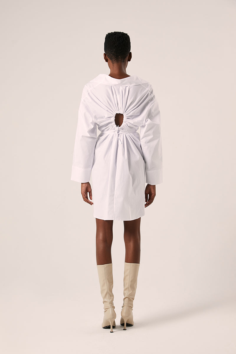 Poplin button down shirt dress-Off White PROENZA SCHOULER WHITE LABEL