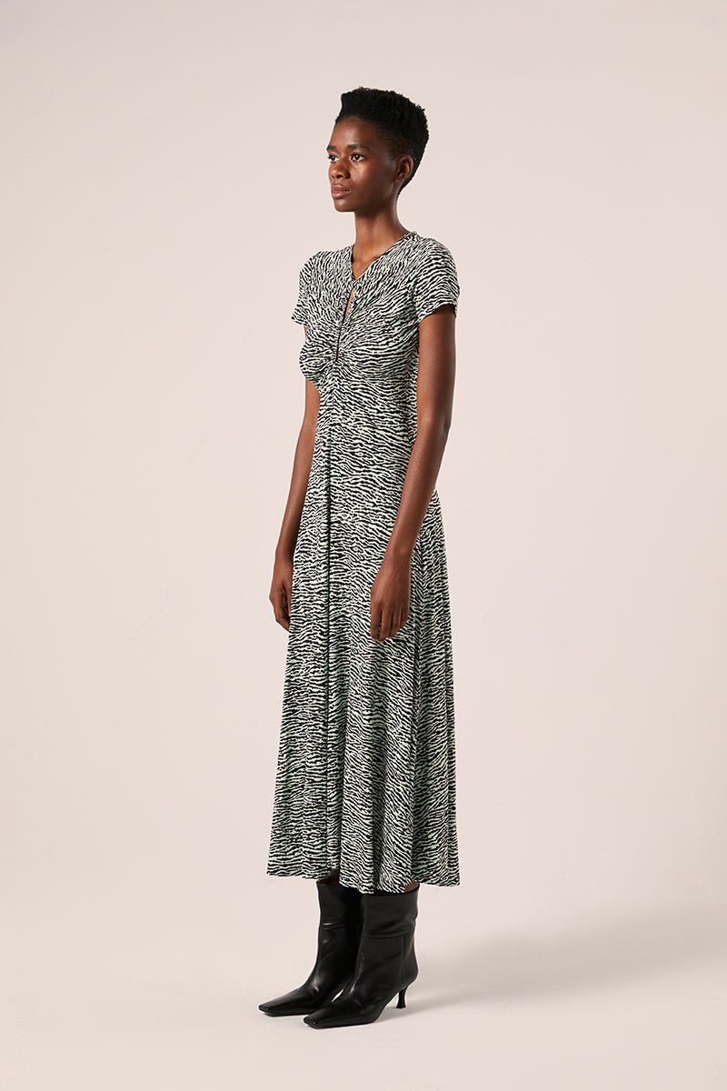 Slinky jersey keyhole dress-Black/Light Green PROENZA SCHOULER WHITE LABEL