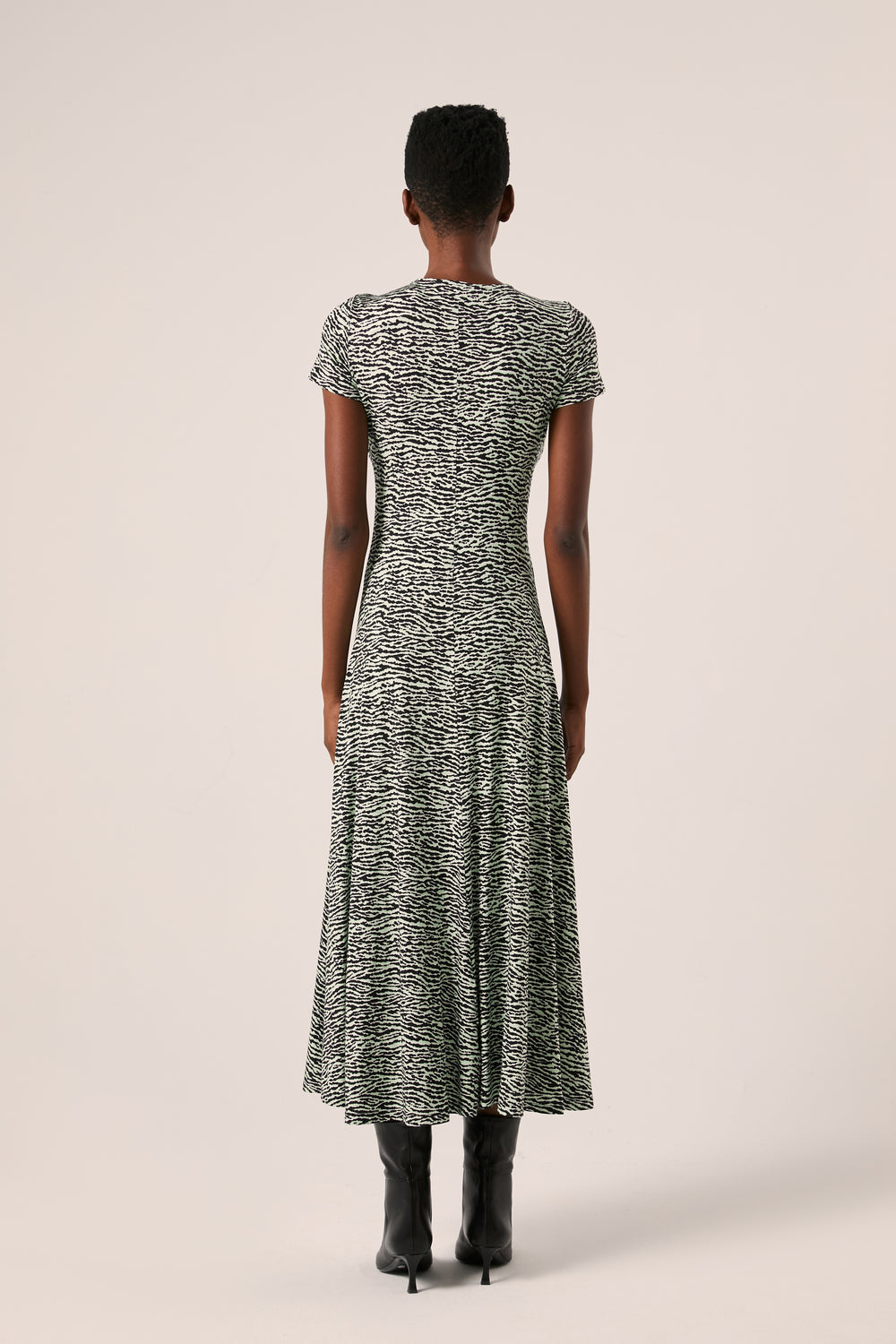 Slinky jersey keyhole dress-Black/Light Green PROENZA SCHOULER WHITE LABEL