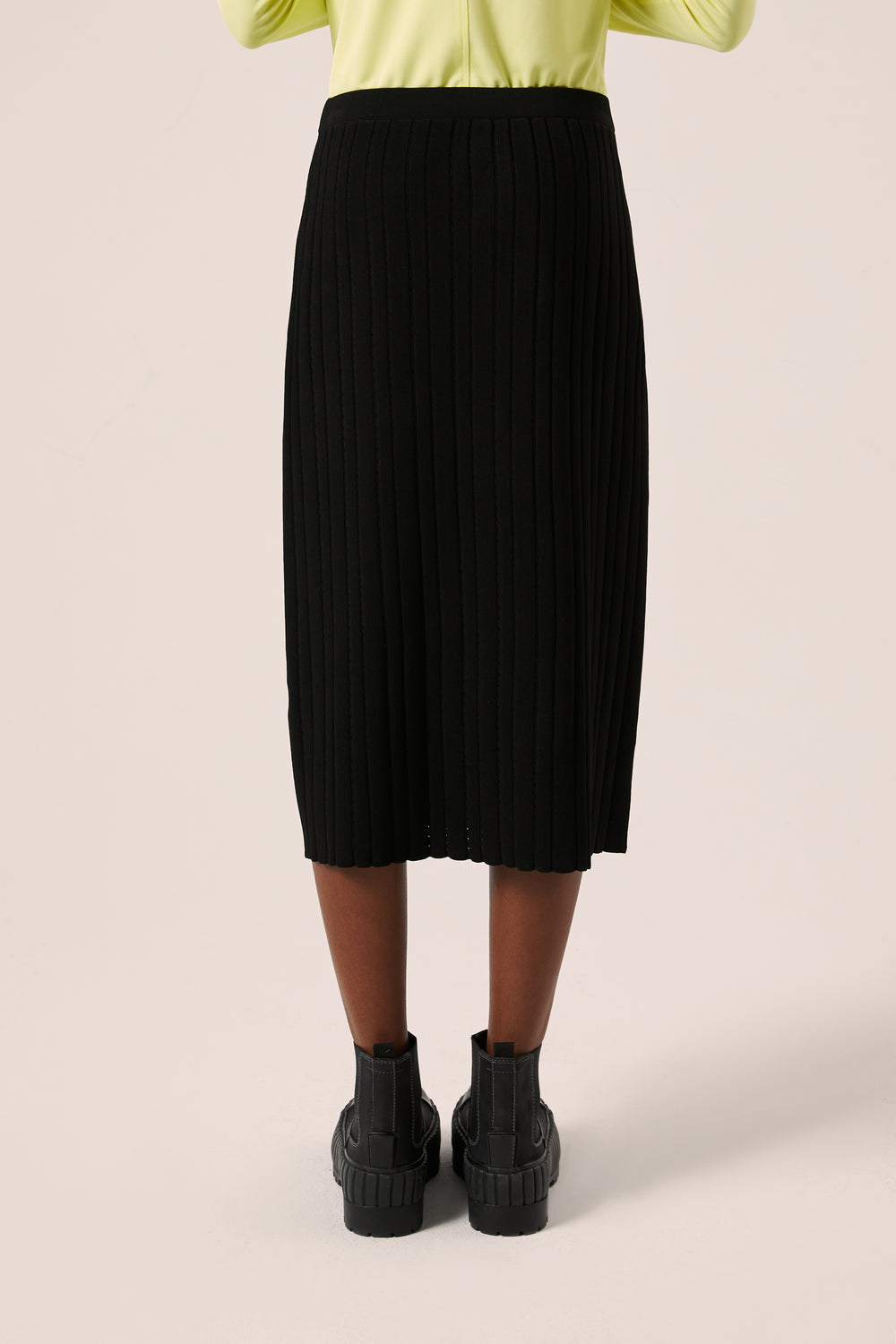 Pointelle rib knit skirt-Black PROENZA SCHOULER WHITE LABEL