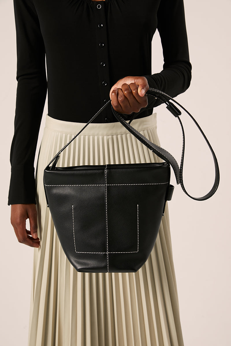 Barrow leather mini bucket bag-Black PROENZA SCHOULER WHITE LABEL