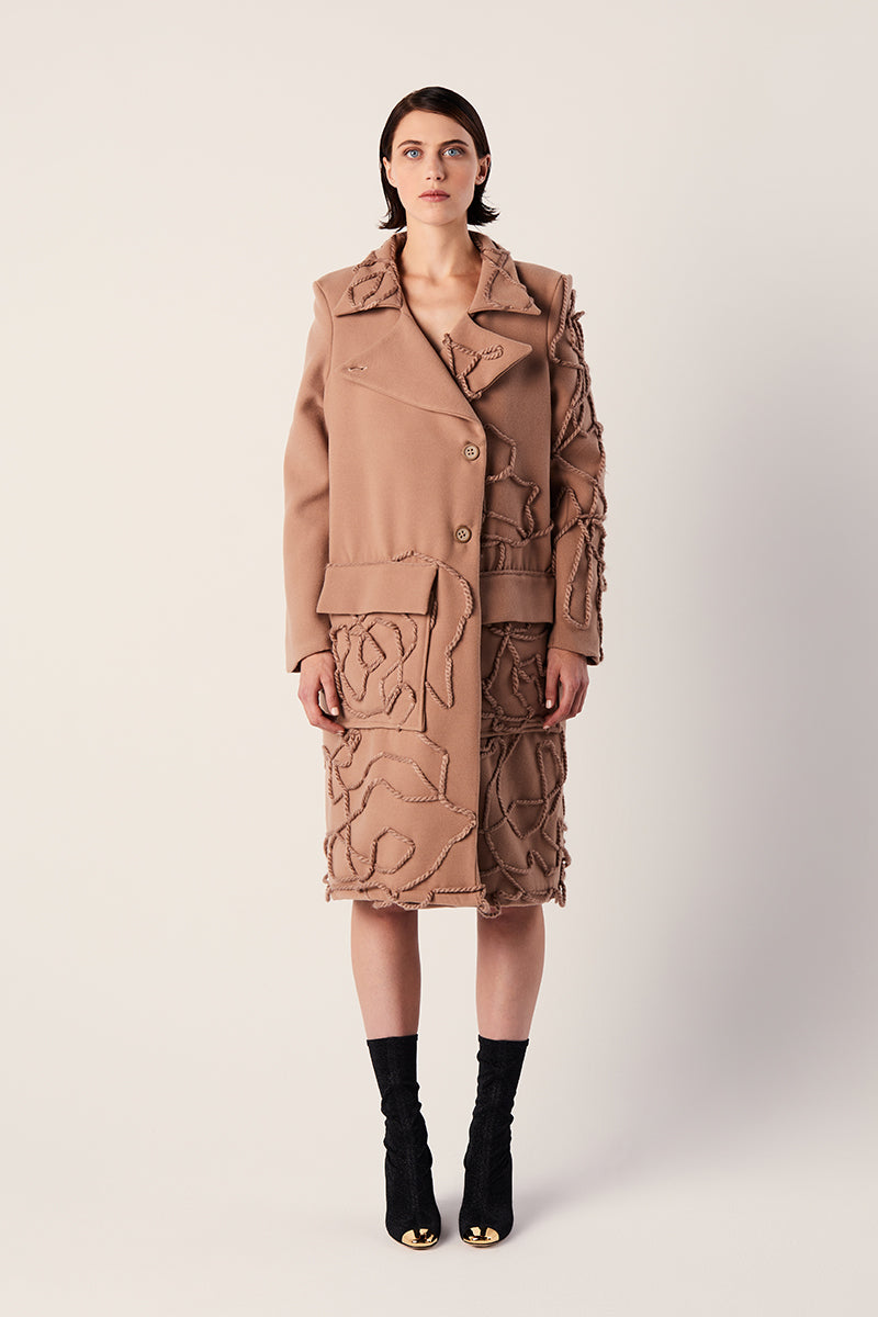 Midi Wool coat - Beige 240791