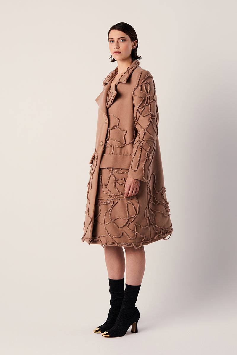 Midi Wool coat - Beige 240791