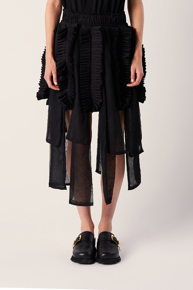 Silk skirt -Black 240791