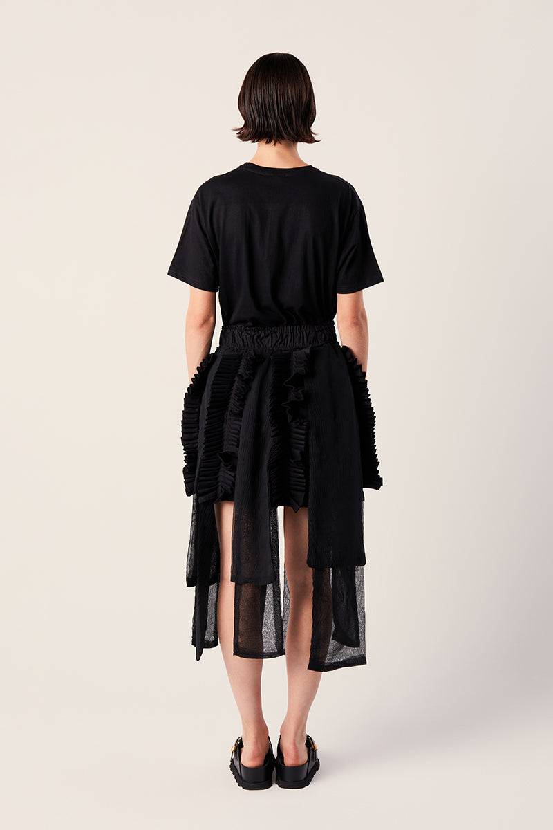 Silk skirt -Black 240791