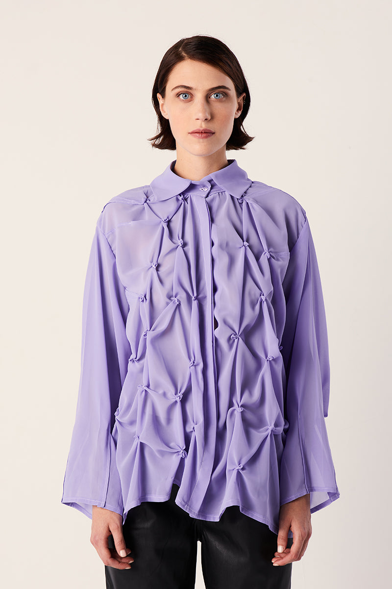 Silk Shirt-Purple 240791