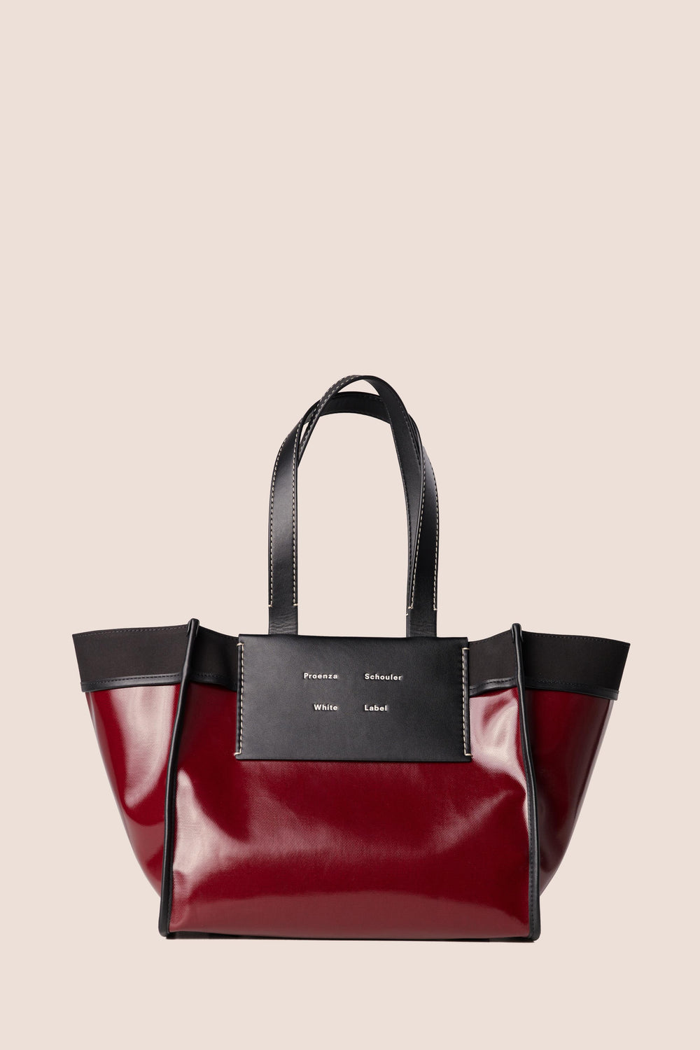 Large Morris Coated Canvas Tote-Black/Red PROENZA SCHOULER WHITE LABEL