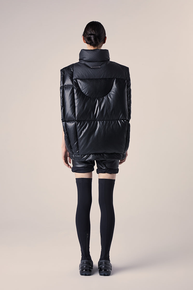 Sleeveless puffer jacket-Black MM6 MAISON MARGIELA X CHENG PENG