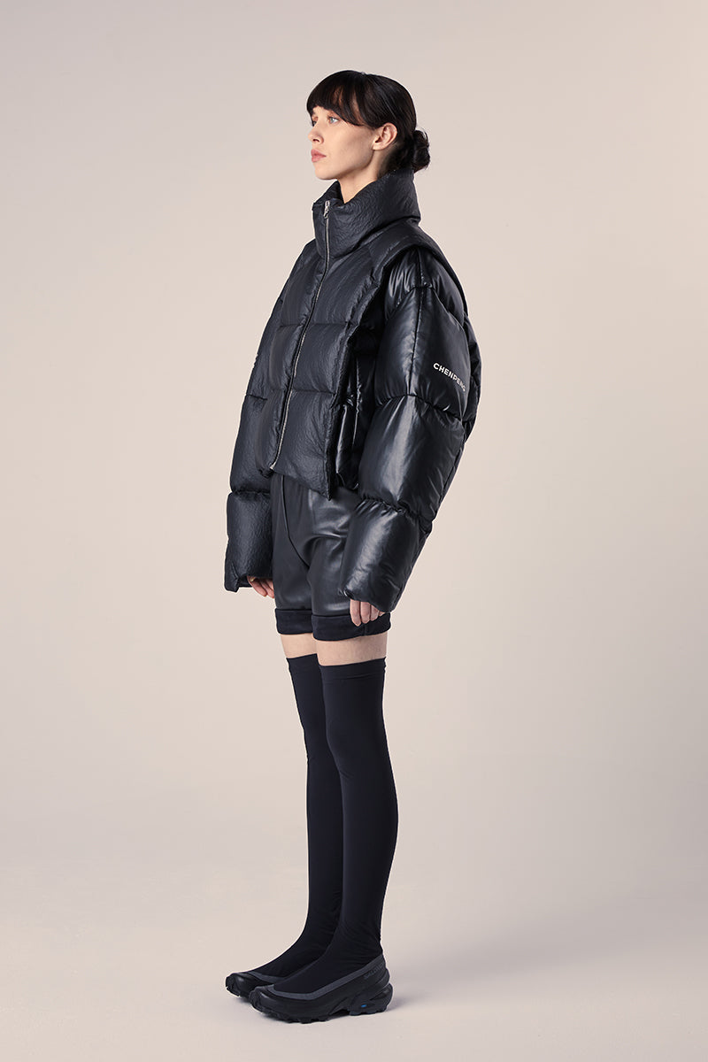 Puffer jacket-Black MM6 MAISON MARGIELA X CHENG PENG