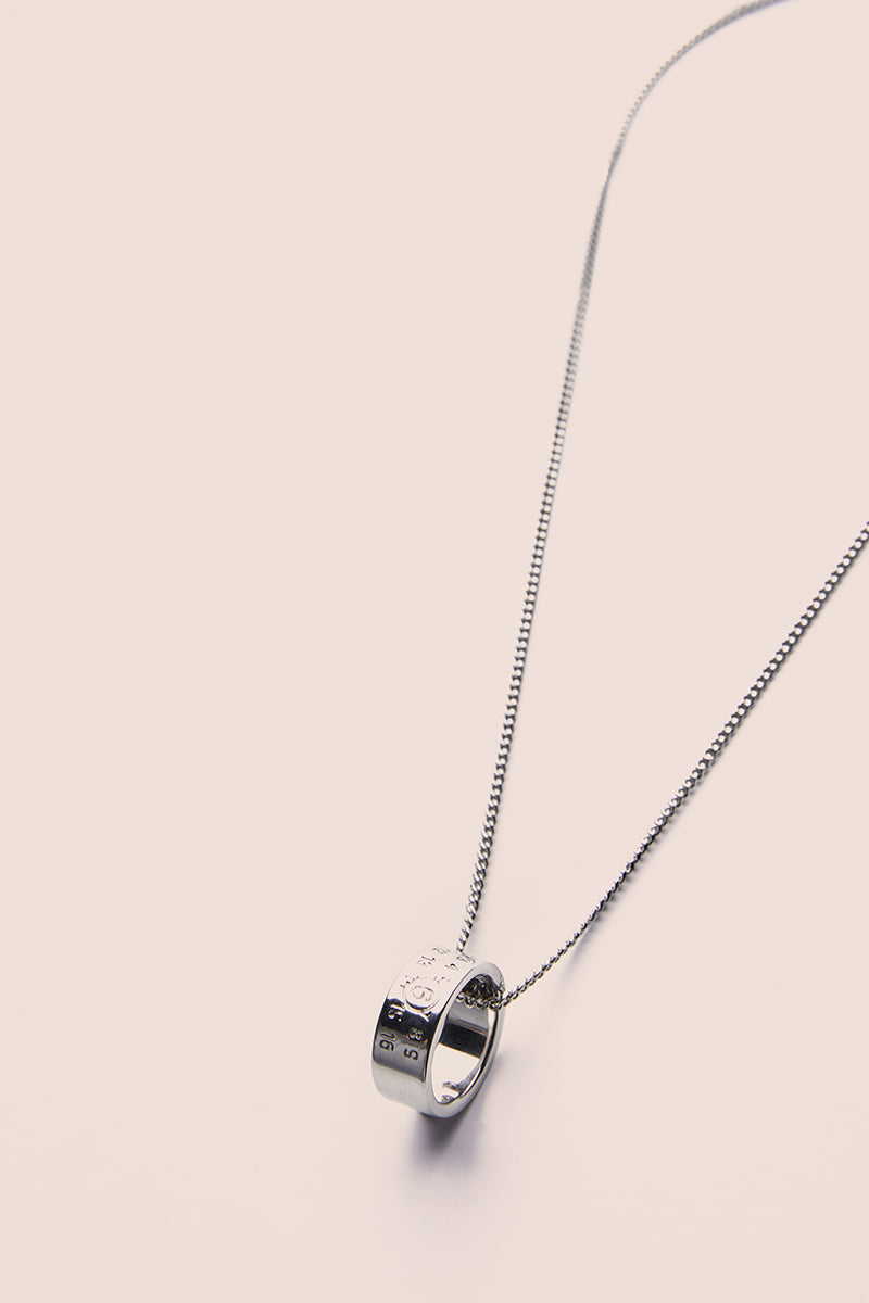 Ring pendant necklace-Silver MM6 MAISON MARGIELA