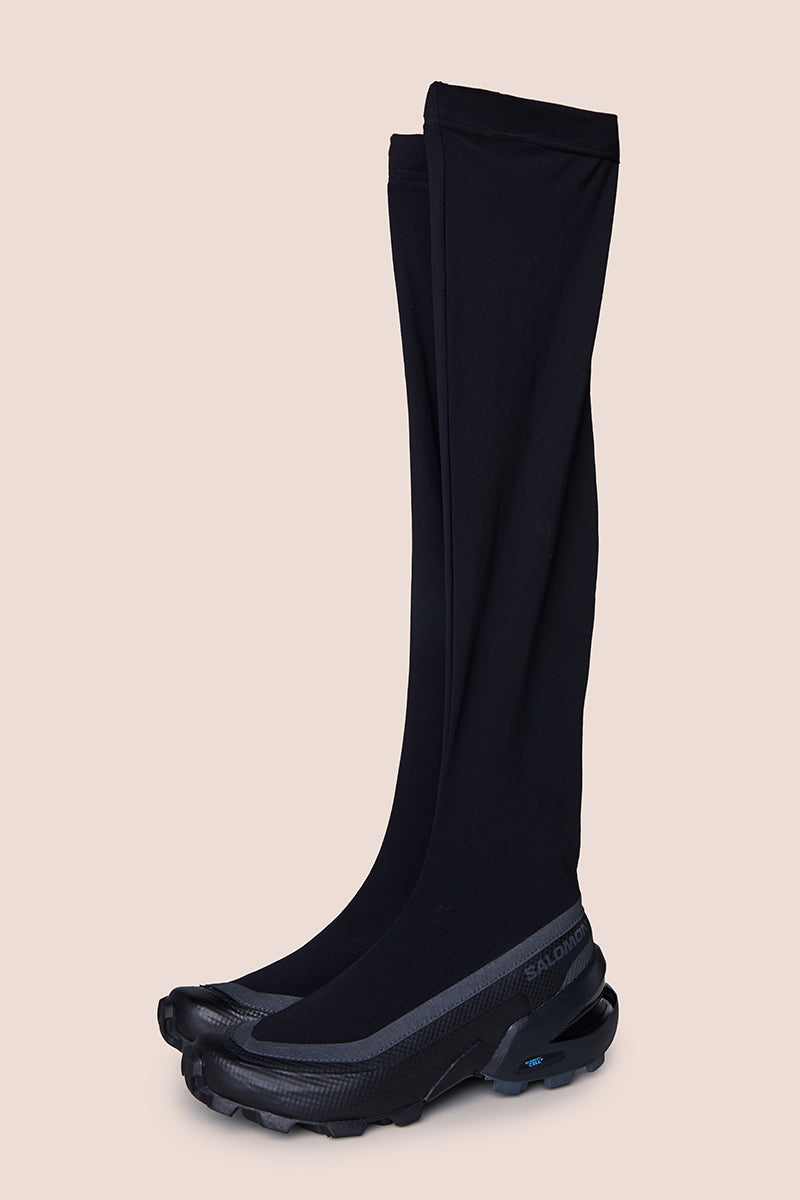 Thigh-Length Round-Toe Boots-Black MM6 MAISON MARGIELA X SALOMON