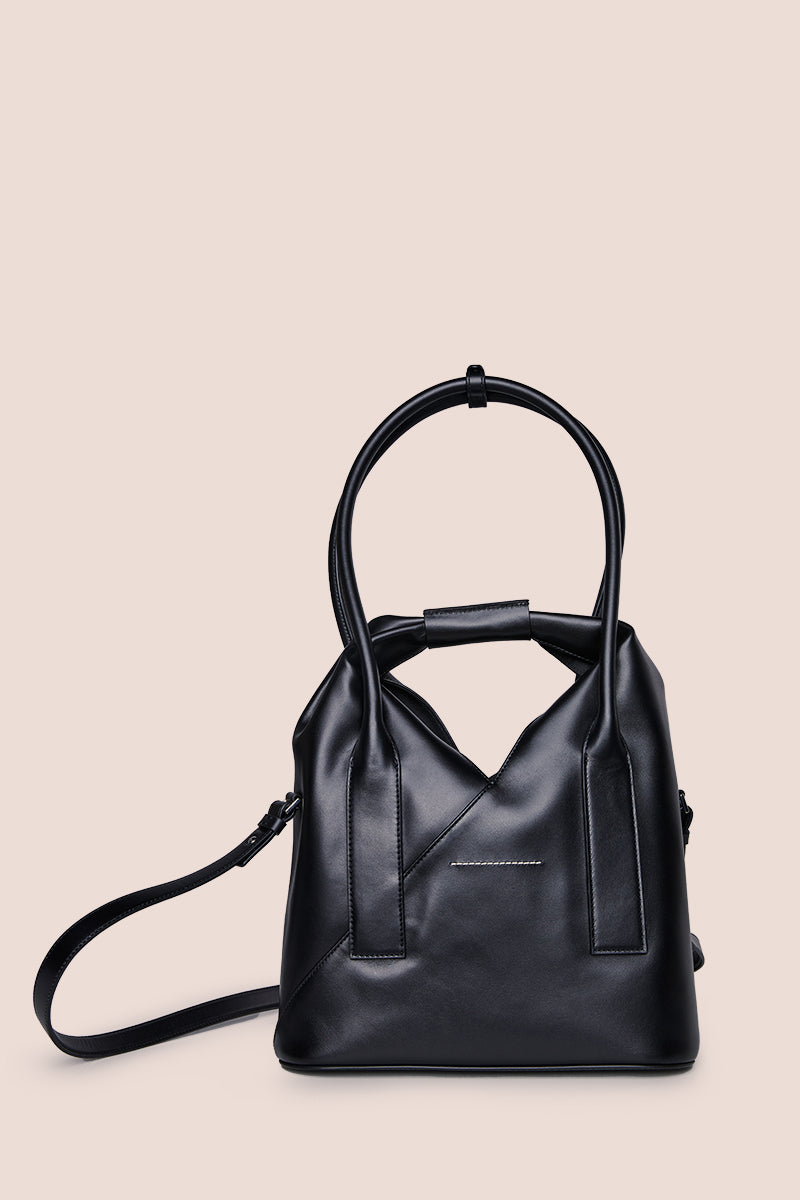 Japanese leather shoulder bag-Black MM6 MAISON MARGIELA