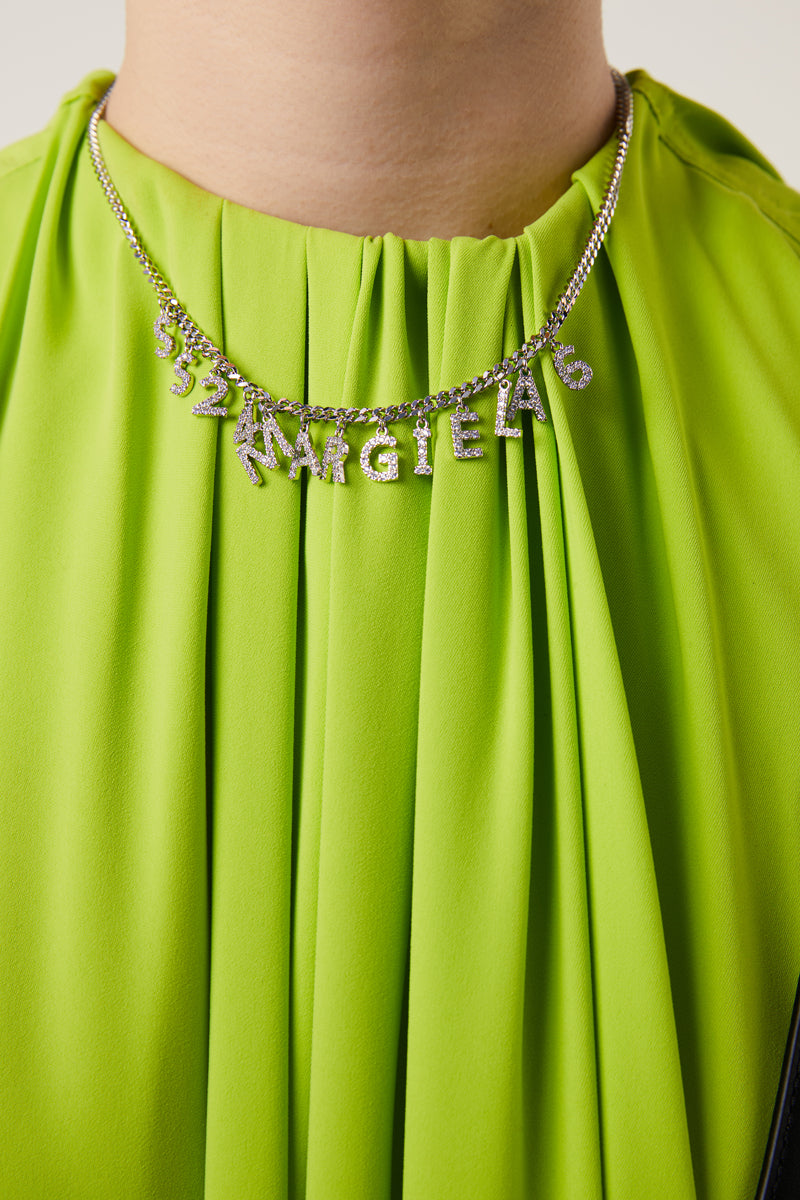 Logo-charm chain-link necklace-MM6 MAISON MARGIELA
