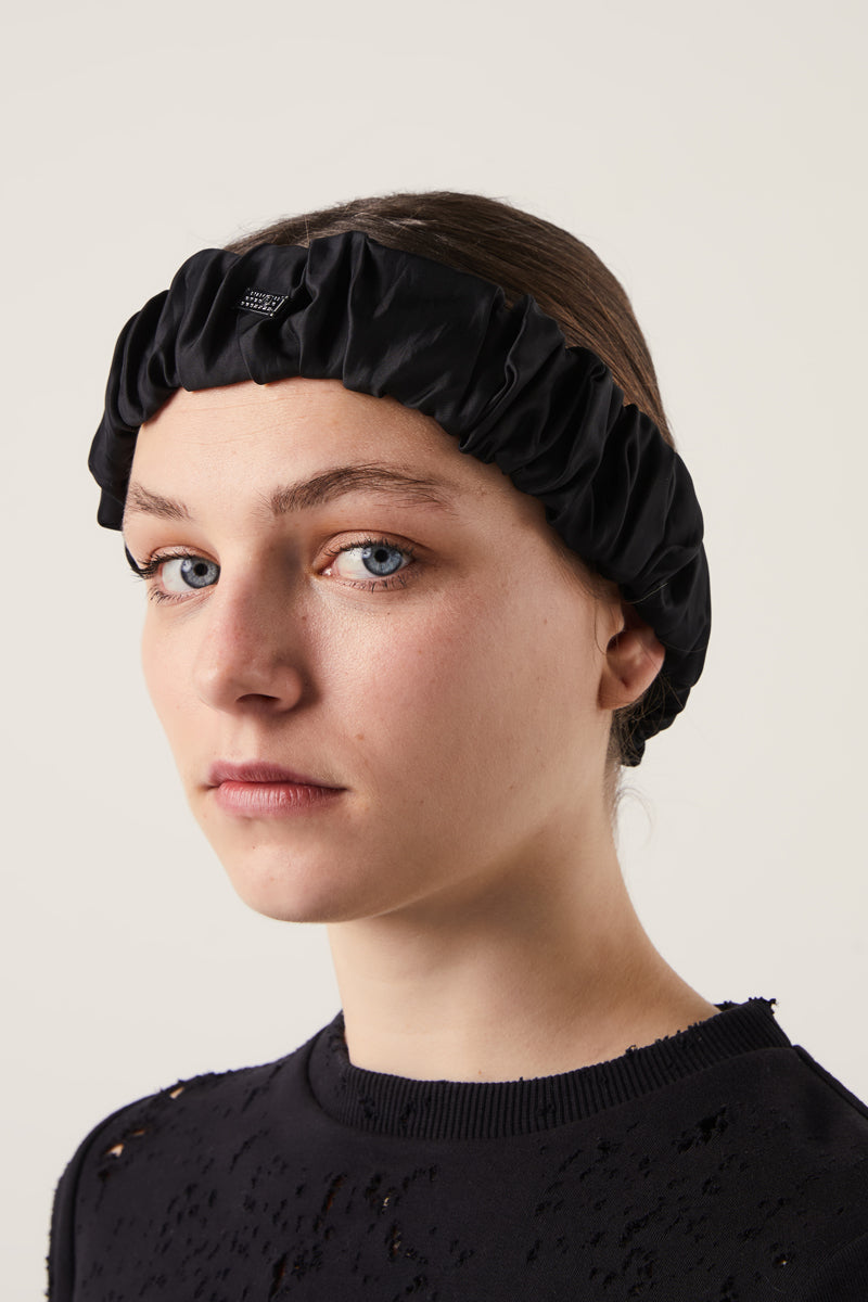 Logo headband-Black MM6 MAISON MARGIELA