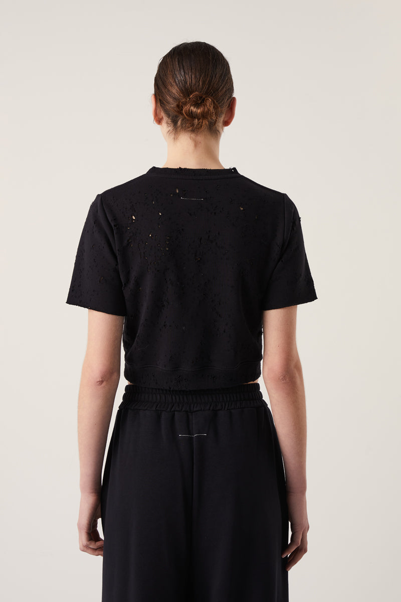 Cropped sweater - Black MM6 MAISON MARGIELA