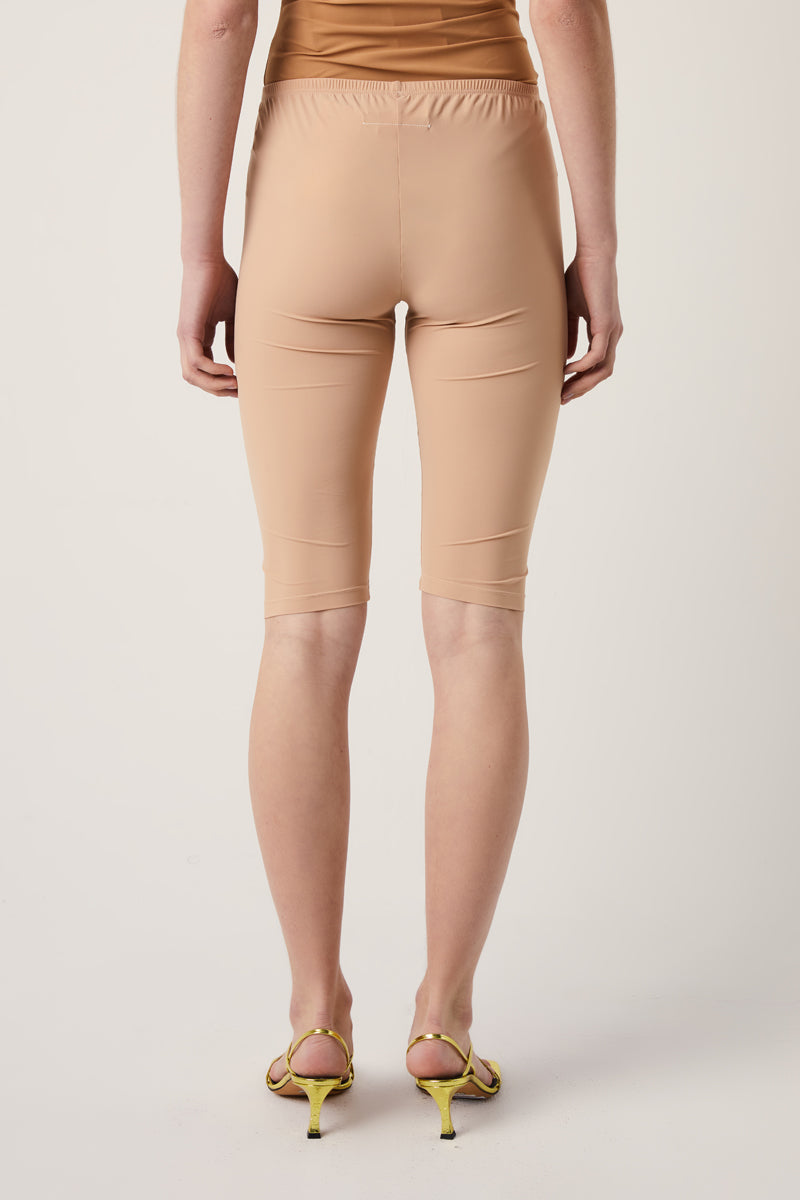 Straight-leg cropped trousers-Beige MM6 MAISON MARGIELA