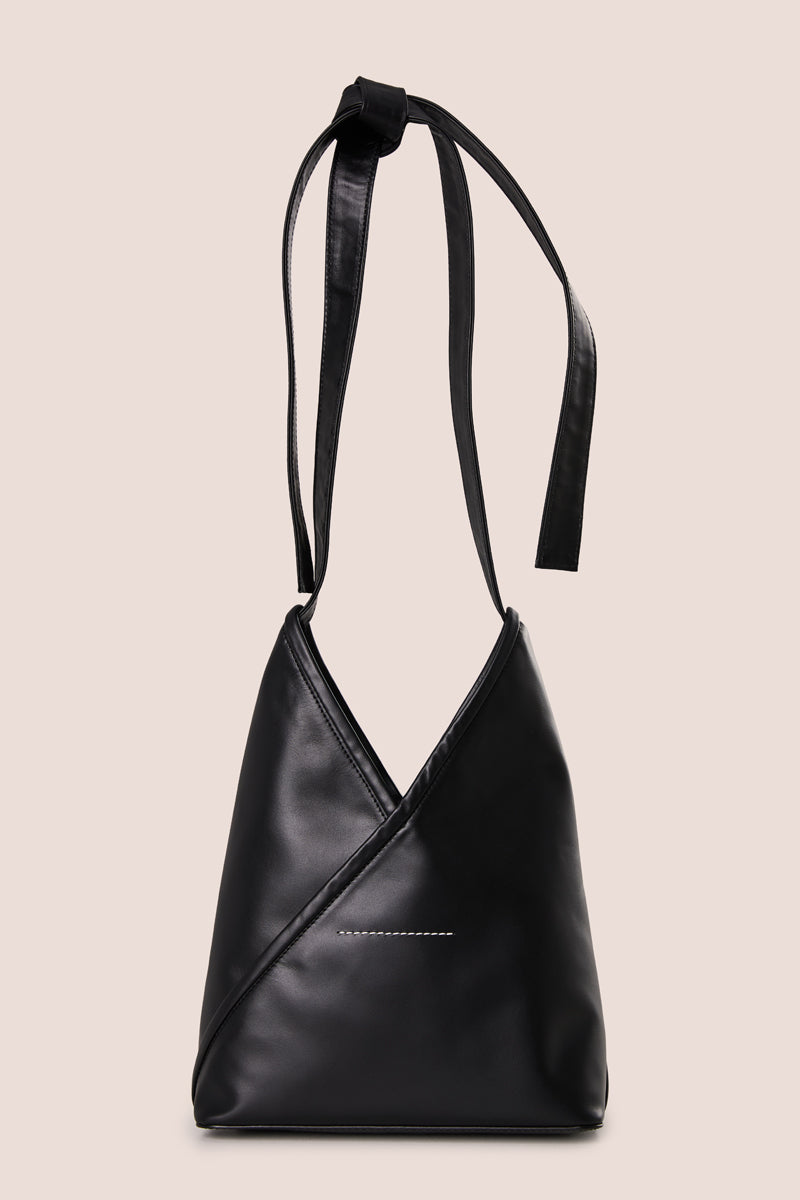 Japanese calf leather tote-Black MM6 MAISON MARGIELA