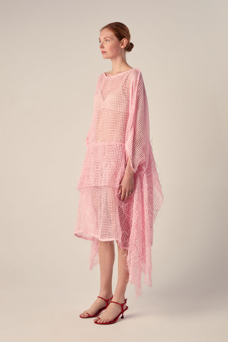 Perforated midi caftan 240791