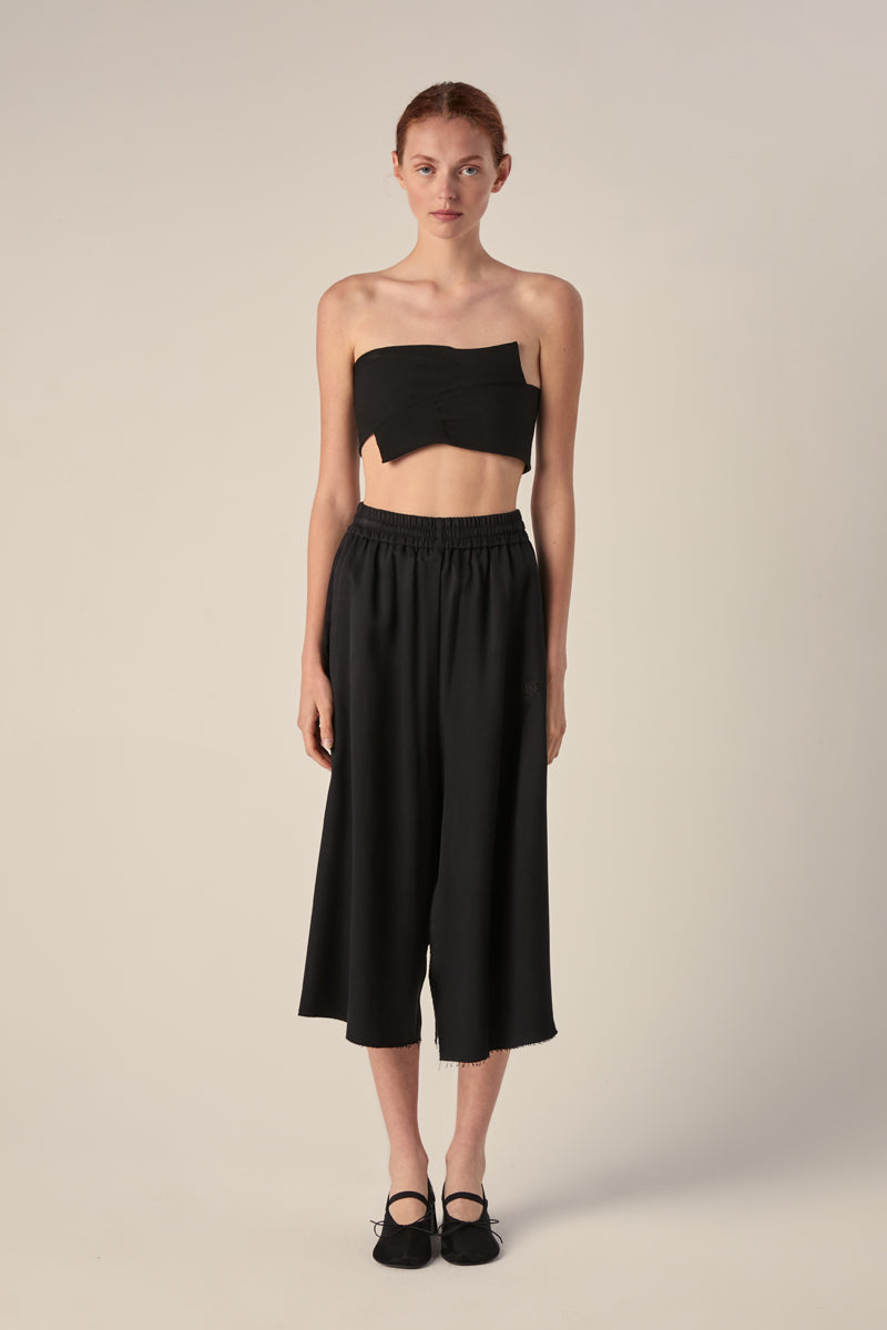 Wrapped sleeves bandeau top-Black MM6 MAISON MARGIELA