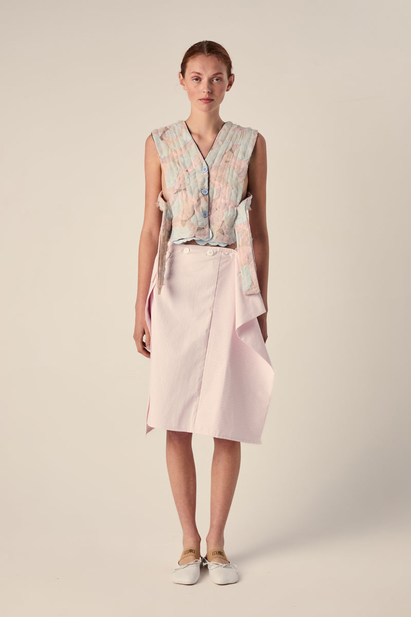Vest with side straps-Floral 240791