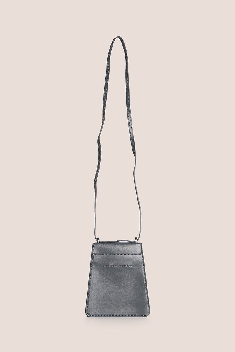 Numeric-plaque crossbody bag-Anthracite gray MM6 MAISON MARGIELA