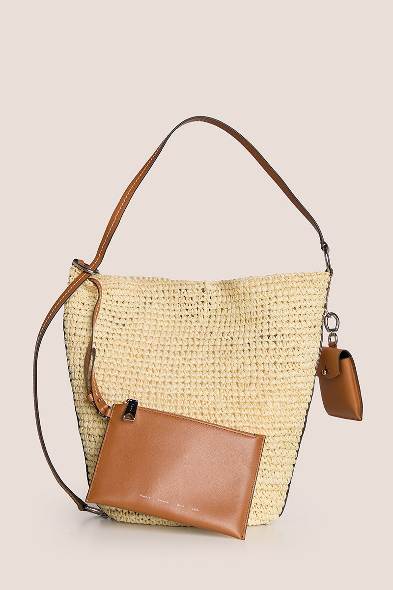 Raffia bucket bag-Light Beige PROENZA SCHOULER WHITE LABEL