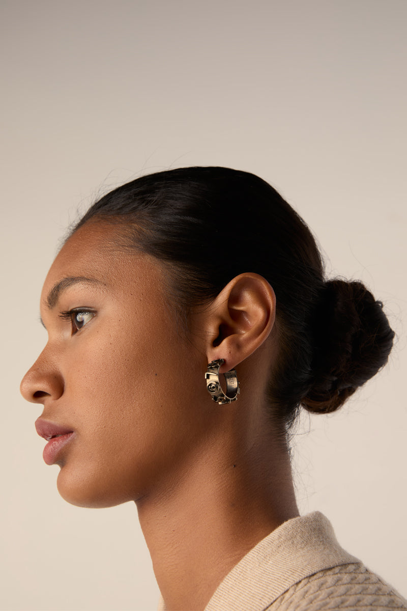 Numeric Hoop earrings/Gold-tone MM6 MAISON MARGIELA