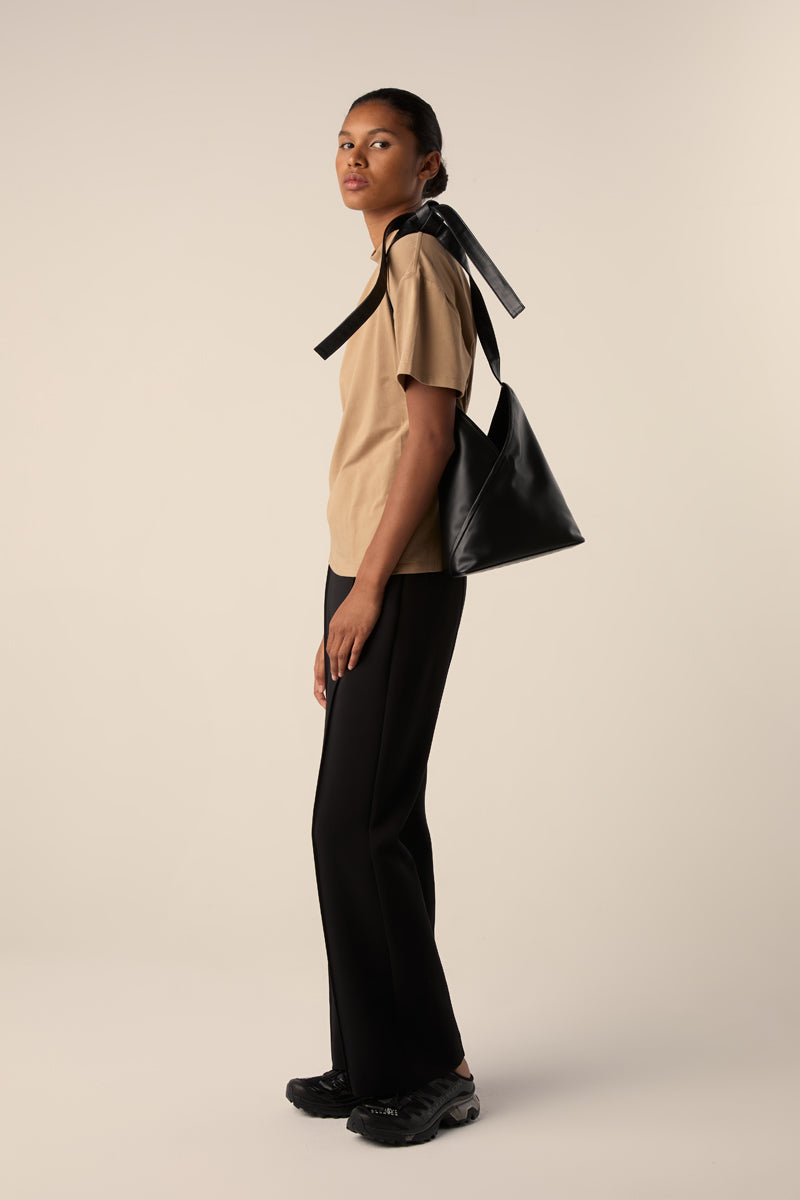 Japanese calf leather tote-Black MM6 MAISON MARGIELA