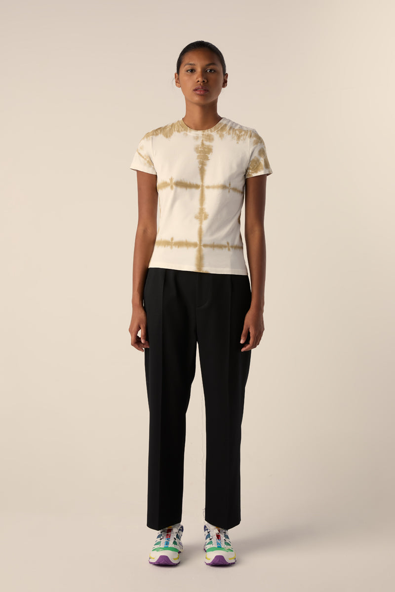 Straight-leg cropped trousers-Black MM6 MAISON MARGIELA