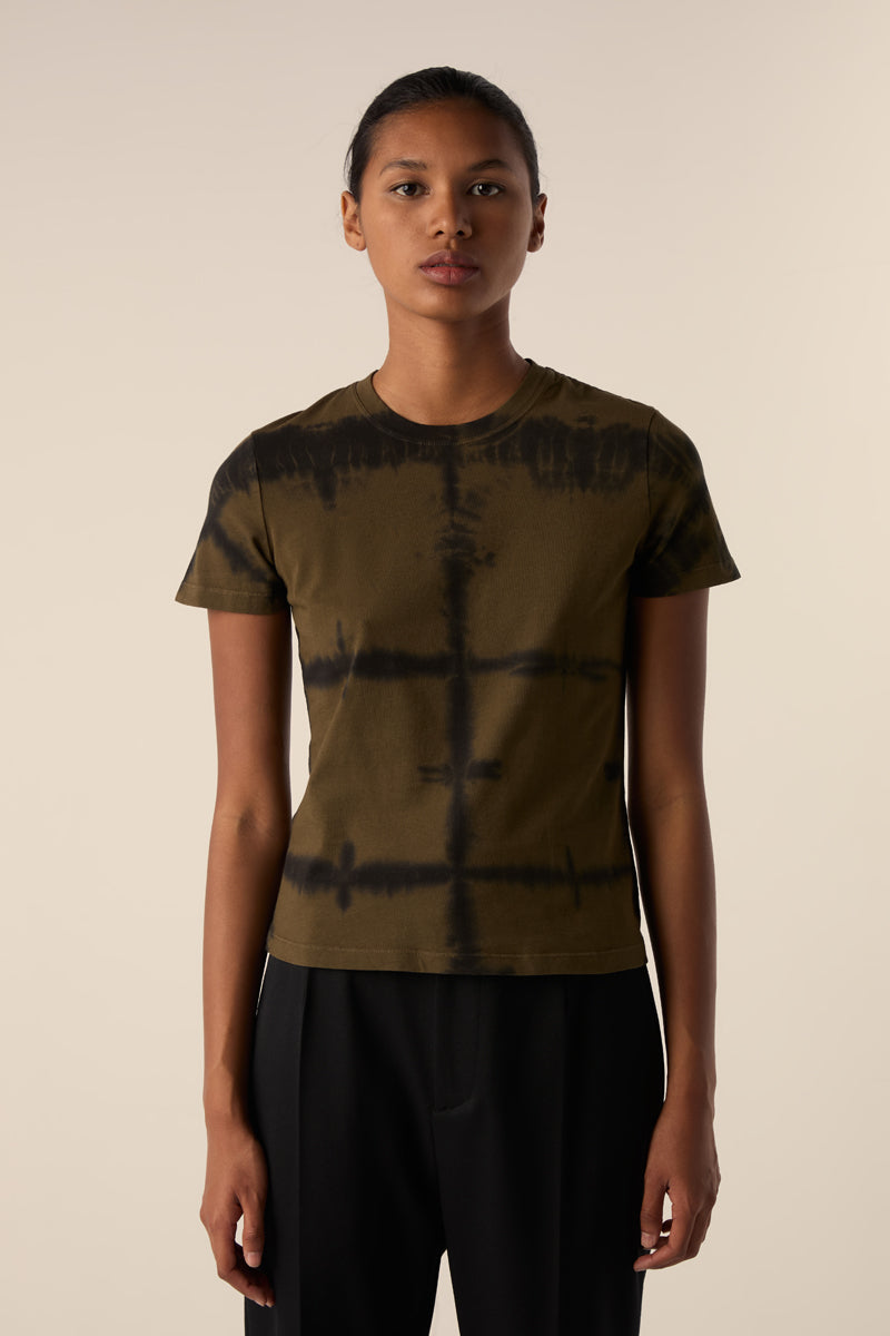 Brewer Tie Dye t-shirt- Olive Green/Black PROENZA SCHOULER WHITE LABEL