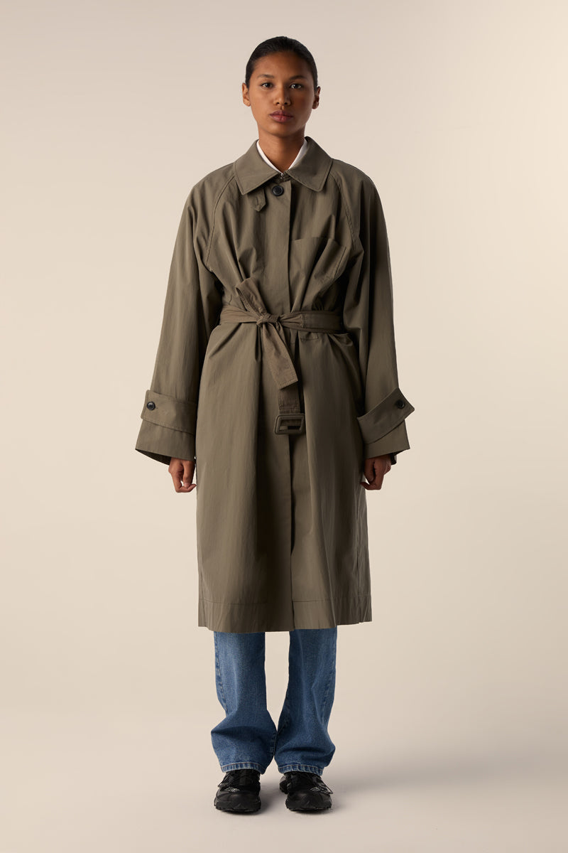 Clark Trench Coat-Khaki PROENZA SCHOULER WHITE LABEL