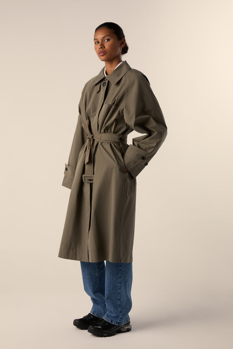 Clark Trench Coat-Khaki PROENZA SCHOULER WHITE LABEL